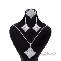 نیم ست نقره زنانه مدل فانتزی کد NTR_100