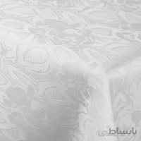 رومیزی ژاگارد 6 نفره مستطیل 180*150 رز سفید