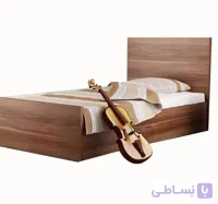 تخت خواب یکنفره مدل البرز سایز 90x200 سانتیمتر حمل رایگان - آنتیک طلایی 120