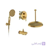 شیر توکار حمام شودر مدل زیگموند طلایی (سردوش برنجی) تیپ 4