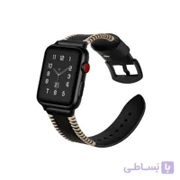 بند چرم اپل واچ مشکی برند جینیا (JINYA) مدل Style سایز 42 و 44 میلی متر