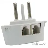 سه شاخه تلفن دو سوکت
