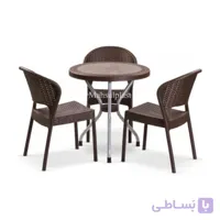 ست میز و صندلی 3نفره مدل حصیری ناصر 972 422