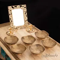 ست هفت سین برنجی طلایی کد 1096