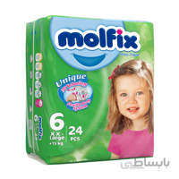 پوشک بچه سایز 6 مولفیکس - 24 عددی ا Molfix XXL Baby-Diaper Size 6 - 24 pcs