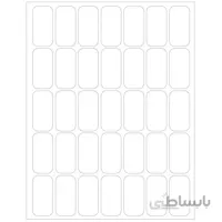 برچسب سفید سایز 50 × 25 میلی متری