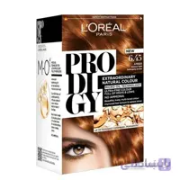 رنگ موی بدون آمونیاک لورال Loreal اصل مدل پرودیجی شماره 6.45 ا Loreal Paris Ammonia free color Prodigy 6.45 Ambar Pelirrojo Natural