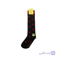 جوراب سه ربع فانی مدل 315 مشکی-قرمزB