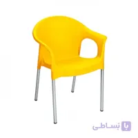 صندلی پایه فلزی دسته دار کد 990 ناصر پلاستیک