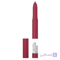 رژ لب مدادی مات میبلین maybelline مدل سوپر استی | پیچی و تراش دار،ماندگاری بالا