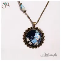گردنبند دست ساز برنجی گلدوزی مدل 1711