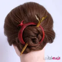 گیره مو چوبی ویژه مدل انار یلدا