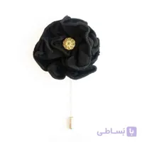 سنجاق کت مردانه طرح گل مشکی br1125