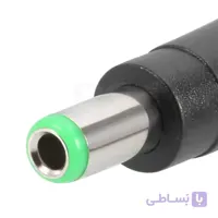 تبدیل سوکت شارژر لپ تاپ فیش نرمال به کانکتور 3.0×6.3 توشیبا بدون سوزن سبز گرد
