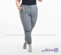 شلوار کتان اسلش طوسی 52