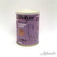 كنسرو شاير مخصوص سگ بالغ با طعم گوشت گاو و مرغ ۴۰۰ گرم