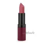 رژ لب مات مخملی شماره 12 گلدن رز مدل Golden Rose Velvet Matte Lipstick