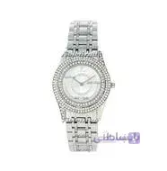 ساعت ویولت Violet زنانه گرد نگین دار فلزی استیل صفحه سفید کد 0380L
