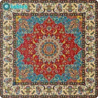 رومیزی مربع ترمه طرح صنم کد ۵۳۱