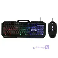 کیبورد و موس گیمینگ Banda KM-77 RGB کد 318776