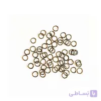 حلقه اتصال زیورآلات نقره ای تیره سایز 4mm بسته 30 عددی