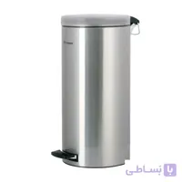 سطل پدالدار استیل 16 لیتری Brasiana ا سطل استیل پدالی ساخته شده از استیل خش دار ضد لک با ابعاد 29*67 سانتی متر , دارای سطل داخلی پلاستیکی و پدال فلزی می باشد