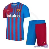 پیراهن شورت اول بارسلونا Barcelona 2021-22 Home Soccer Jersey Kit Shirt Short