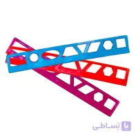 خط کش 20 سانتی شابلون دار ژله ای