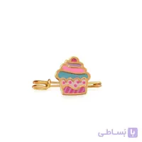 سنجاق سینه طلا کودک طرح کاپ کیک کد KO114