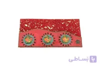 کیف پول و مدارک چرم اشبالت طبیعی مدل قلم زنی