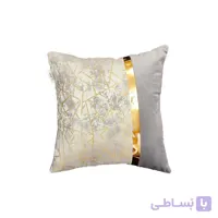 کوسن ترکیبی چرم و مخمل مدل یاسمن رنگ فیلی