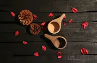 قهوه خوری دسته دار چوبی