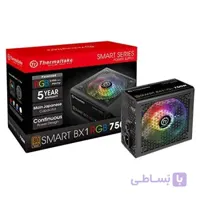Thermaltake Smart BX1 RGB 80 برنز 750W SLI / Crossfire Haswell Ready Power Continuous ATX 12V v2.31 / EPS 12V منبع تغذیه غیر مدولار PS-SPR-0750NHFABU-1
