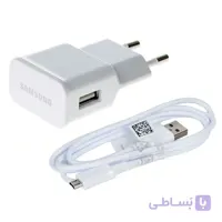 شارژر اصلى سامسونگ با كابل ١ مترى گوشى Samsung Galaxy J6 plus ا 2A Samsung Galaxy J6 plus travel charger adapter with 1m cable