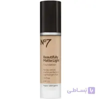 کرم پودر مات نامبر سون No7 مدل BEAUTIFULLY MATTE LIGHT حجم ۳۰ میل | بسیار سبک، SPF15+