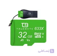 کارت حافظه microSD HC تروبایت مدل 633X-A1-V30 کلاس 10 استاندارد UHS-I U3 ظرفیت 32 گیگابایت همراه با کارت خوان