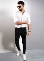 شلوار مردانه مشکی مدل Aflak