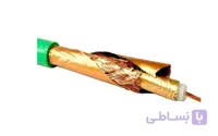 کابل کواکسیال کابلینو مغزی مس 0.8 شیلدروکش مس 144 رشته دو فویل ا Coaxial shielded copper coil cable 144 strands of copper copper foil 0.8 cableino