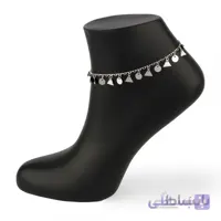 پابند آویز دار نقره ای کد ajw0032