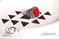 انگشتر نقره مردانه با سنگ عقیق