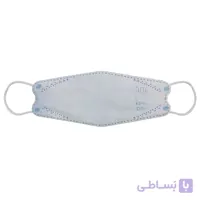 ماسک سه بعدی 4 لایه KF94 بسته 25 عددی سفید آبی
