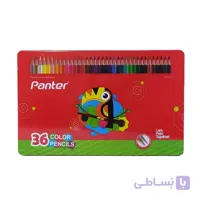 مداد رنگی 36 رنگ پنتر جعبه فلزی طرح کاسکو
