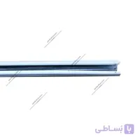 چوب پرده ساده سفید همراه گیره و لوازم نصب
