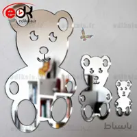اینه دکوراتیو دیواری فانتزی طرح خرس در پنج رنگ