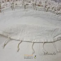 رومیزی گرد خام قلمکاری قطر 80 سانت
