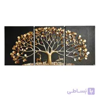 تابلو برجسته طرح درخت پالونیا و گوزن کد DE8380GB