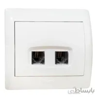 سوکت تلفن دوقلو (چهارخط) دلند طرح آریا