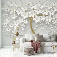 پوستر دیواری سه بعدی طرح شکوفه
