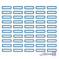 برچسب دور آبی کایزر سایز 10 × 25 میلی متری ا Kaiser 25 × 10 mm Labels