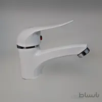 شیر روشویی نیکان مدل سفید کروم ا Nikan White Chrome Washbasin Faucet